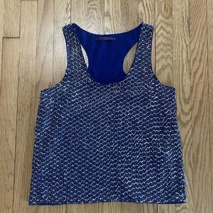 JEAN CLAUDE PIERLOT - Royal Blue Embellished Tank Top